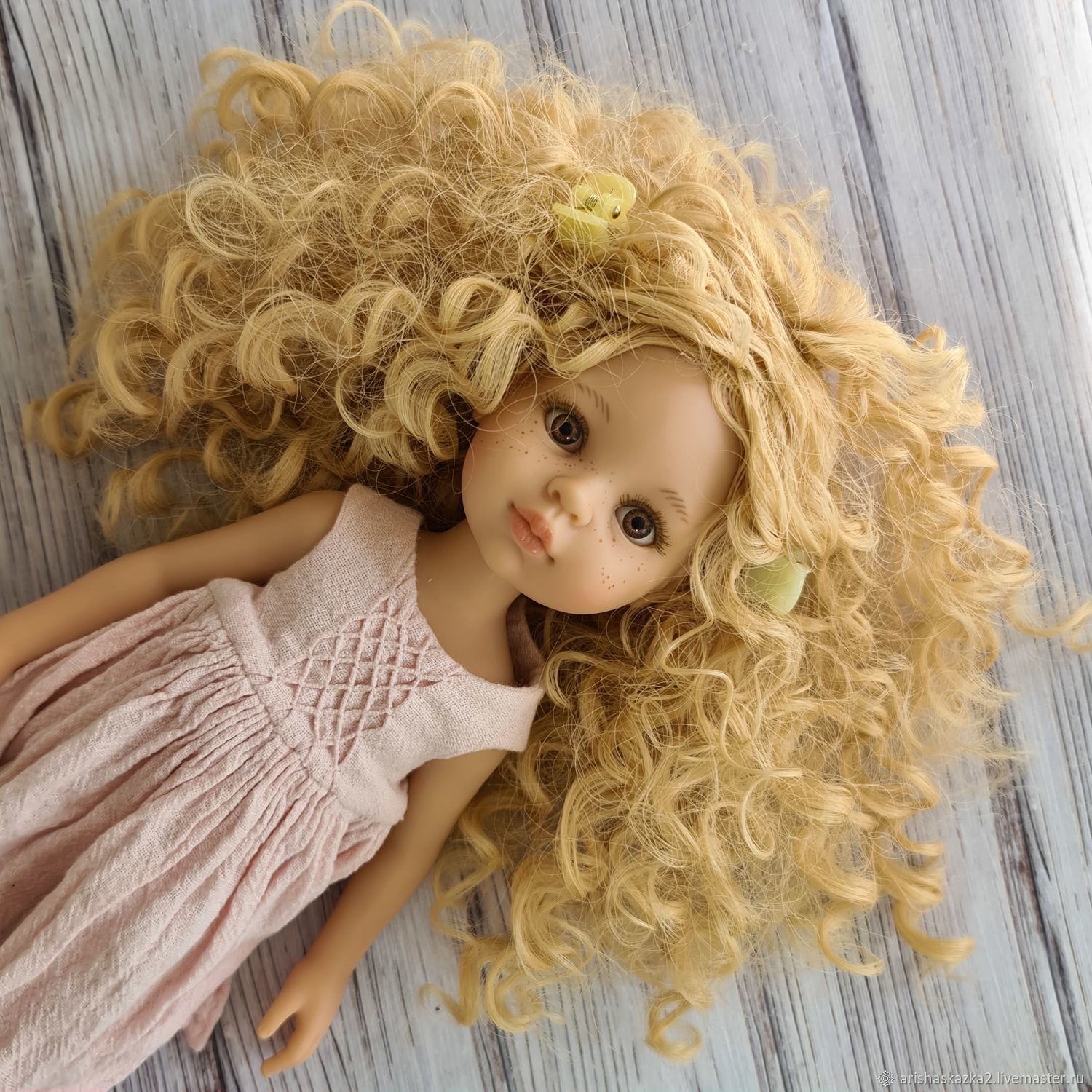 картинка Волосы спираль 15 см (№6) для кукол. Волосы искусственные ОСТАТОК  - 1шт от магазина Ариши Рукодельные нежности