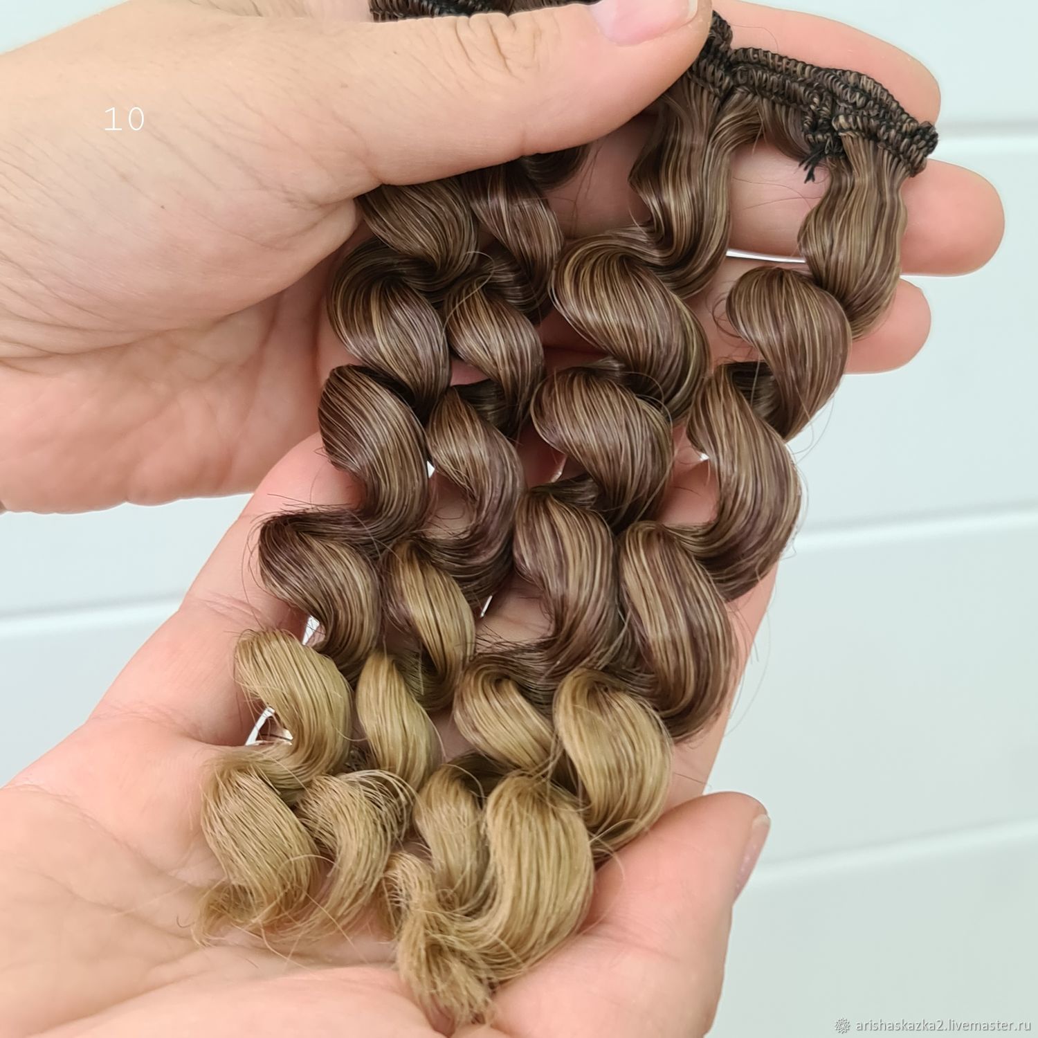 картинка Волосы спираль 15 см (№10) для кукол. Волосы искусственные от магазина Ариши Рукодельные нежности